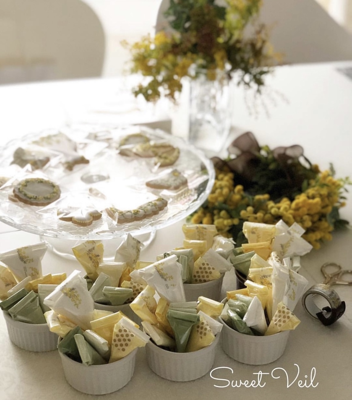 【横浜・綱島で開催｜ミモザのアイシングクッキーレッスン1,2日目（初心者さんご参加♡）