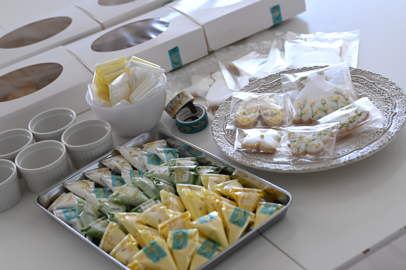 ミモザのアイシングクッキーレッスン3日目｜横浜・綱島のアイシングクッキー教室 Sweet Veil